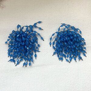 Vintage | Blue-Beaded Shoe Clips